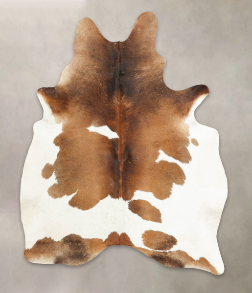 Chocolate and White Cowhide Rug #B3448