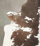 Chocolate and White Cowhide Rug #B3449
