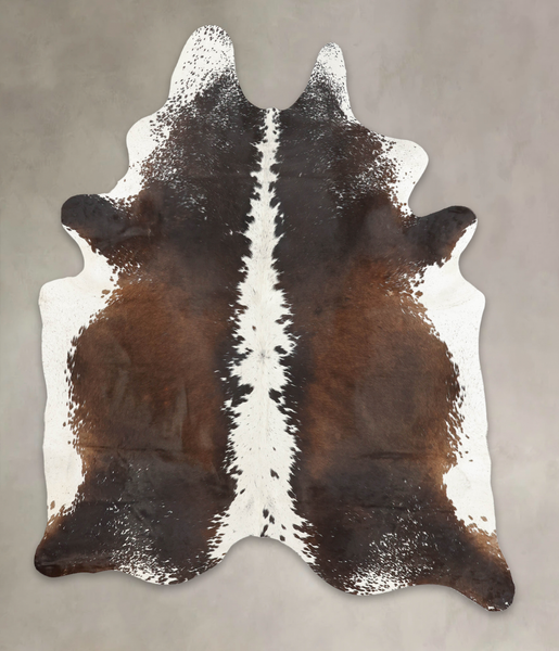 Chocolate and White Cowhide Rug #B3453