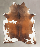 Chocolate and White Cowhide Rug #B3454