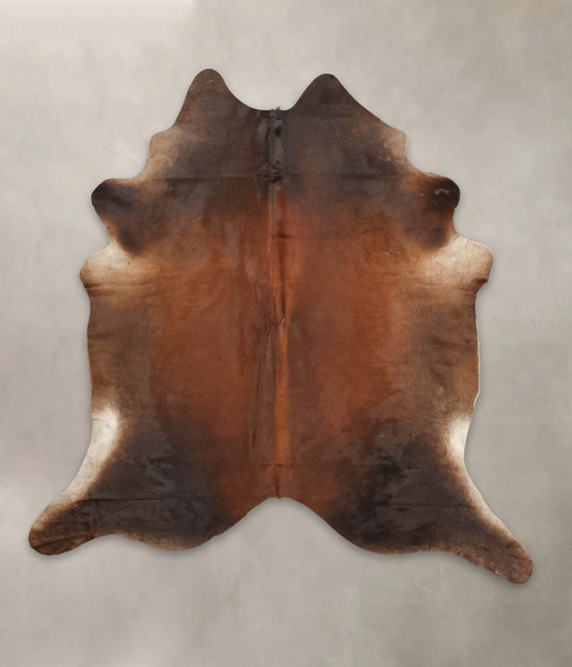 Brown with Red Cowhide Rug #B3470