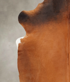 Brown with Red Cowhide Rug #B3488