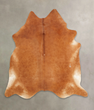Solid Brown Cowhide Rug #B3489