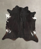 Solid Black Cowhide Rug #B3491