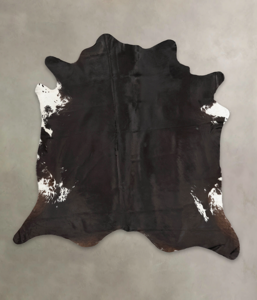 Solid Black Cowhide Rug #B3491