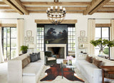 Brown with Red Cowhide Rug #B3493