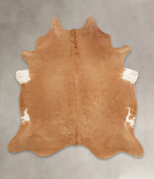 Solid Brown Cowhide Rug #B3497