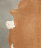 Solid Brown Cowhide Rug #B3497