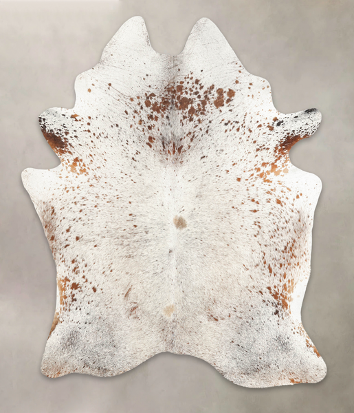 Salt and Pepper Brown Cowhide Rug #B3503