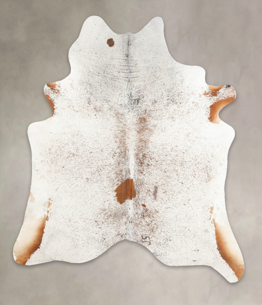 Salt and Pepper Brown Cowhide Rug #B3504