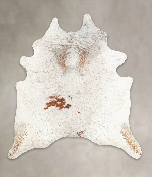 Salt and Pepper Brown Cowhide Rug #B3509