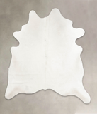 Solid White Cowhide Rug #B3516