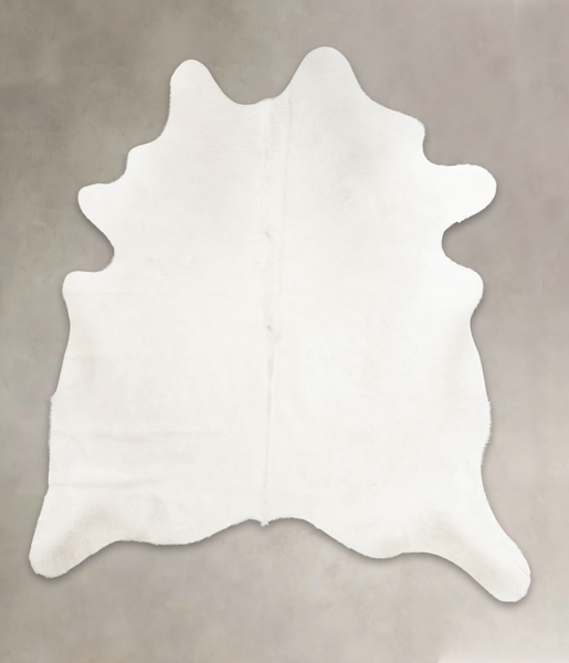 Solid White Cowhide Rug #B3516