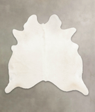 Solid White Cowhide Rug #B3518