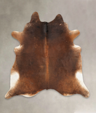 Brown with Red Cowhide Rug #B3523