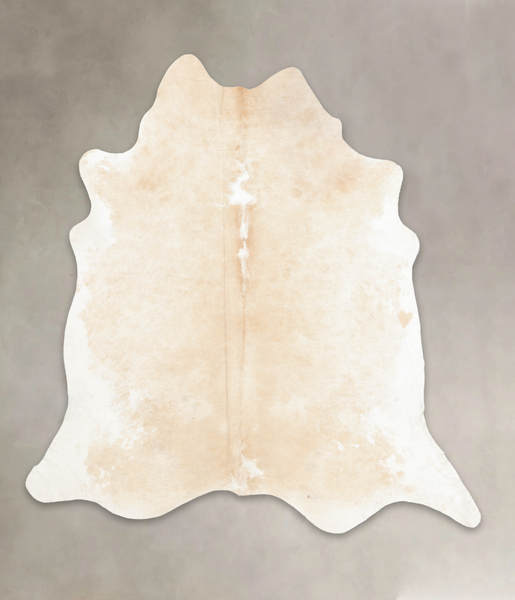 Beige and White Cowhide Rug #B3532