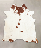 Brown and White Regular Cowhide Rug #B3545