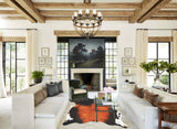 Brown with Red Cowhide Rug #B3558