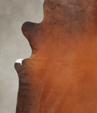 Brown with Red Cowhide Rug #B3559