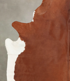 Brown and White Regular Cowhide Rug #B3569