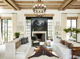 Grey with Beige Cowhide Rug #B3571
