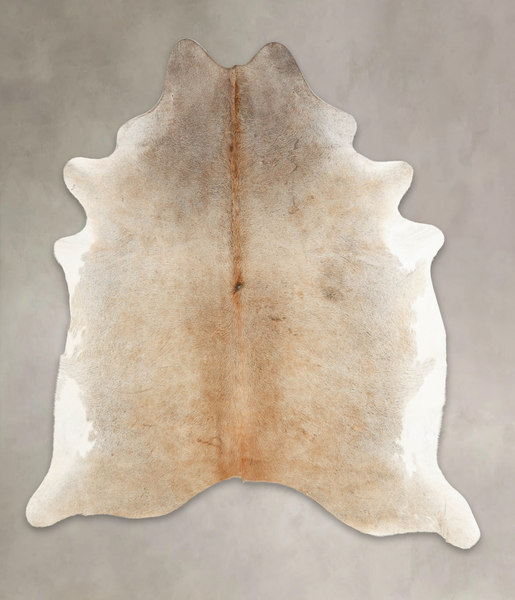 Grey with Beige Cowhide Rug #B3572