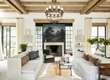 Grey with Beige Cowhide Rug #B3572