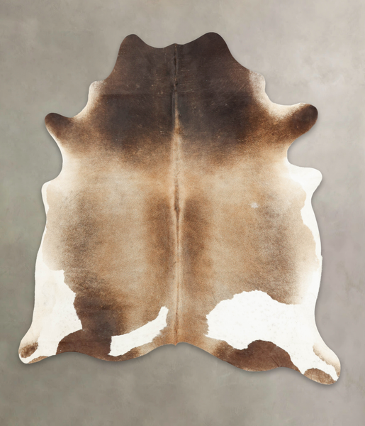 Chocolate and White Cowhide Rug #B3581