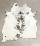 Salt and Pepper Black Cowhide Rug #B3585