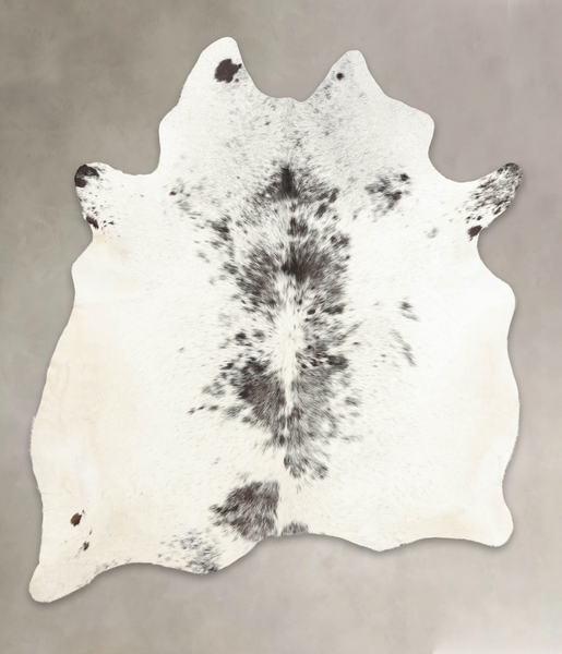 Salt and Pepper Black Cowhide Rug #B3585