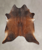 Brown with Red Cowhide Rug #B3602