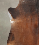 Brown with Red Cowhide Rug #B3602