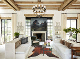 Brown with Red Cowhide Rug #B3602