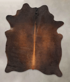 Brown with Red Cowhide Rug #B3618