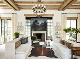 Brown with Red Cowhide Rug #B3618