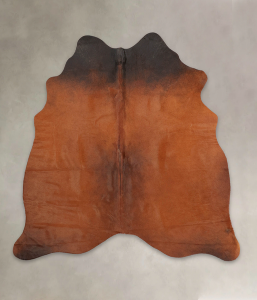 Brown with Red Cowhide Rug #B3622