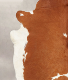 Brown and White Cowhide Rug #B3637