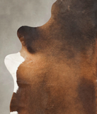 Brown with Red Cowhide Rug #B3651