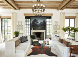 Brown with Red Cowhide Rug #B3651