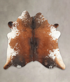 Salt and Pepper Brown Cowhide Rug #B3666
