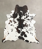 Chocolate and White Cowhide Rug #B3680