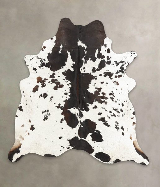 Chocolate and White Cowhide Rug #B3680