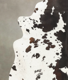 Chocolate and White Cowhide Rug #B3680
