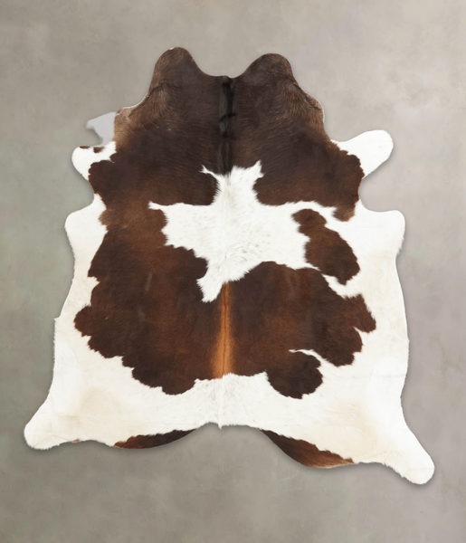Chocolate and White Cowhide Rug #B3685