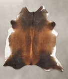 Brown with Red Cowhide Rug #B3687