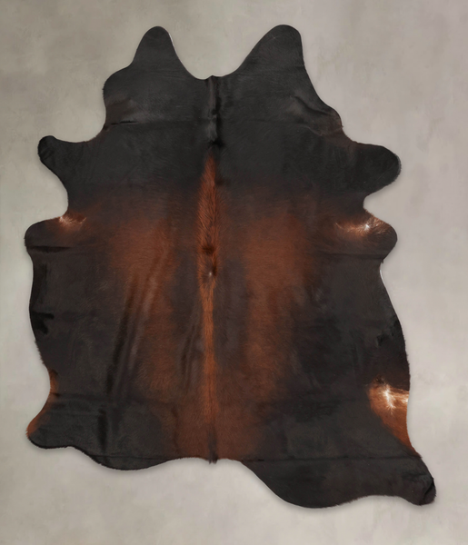 Brown with Red Cowhide Rug #B3690