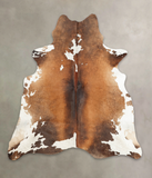 Chocolate and White Cowhide Rug #B3726