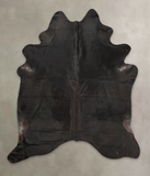 Solid Black Cowhide Rug #B3728