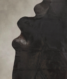 Solid Black Cowhide Rug #B3728