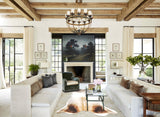 Grey with Beige Cowhide Rug #B3741